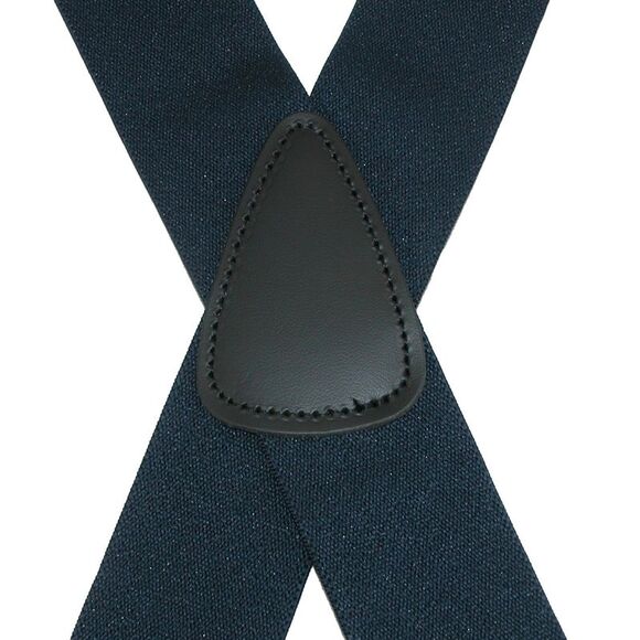 CTM Men's Elastic Basic X-Back Button-End Suspenders - Picture 3 of 3